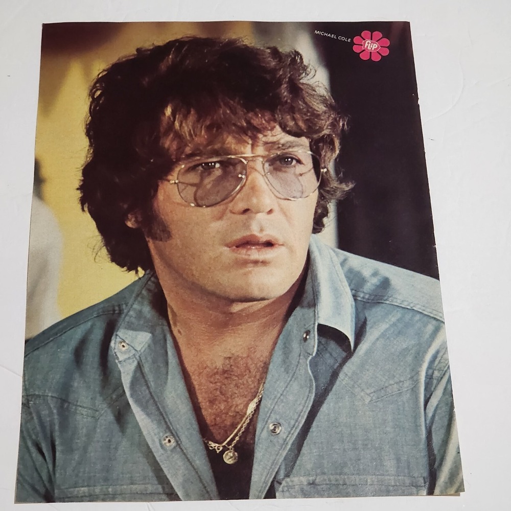 Michael Cole Vintage Magazine Clipping Pin-Up Poster May 1971 FLIP Magazine
